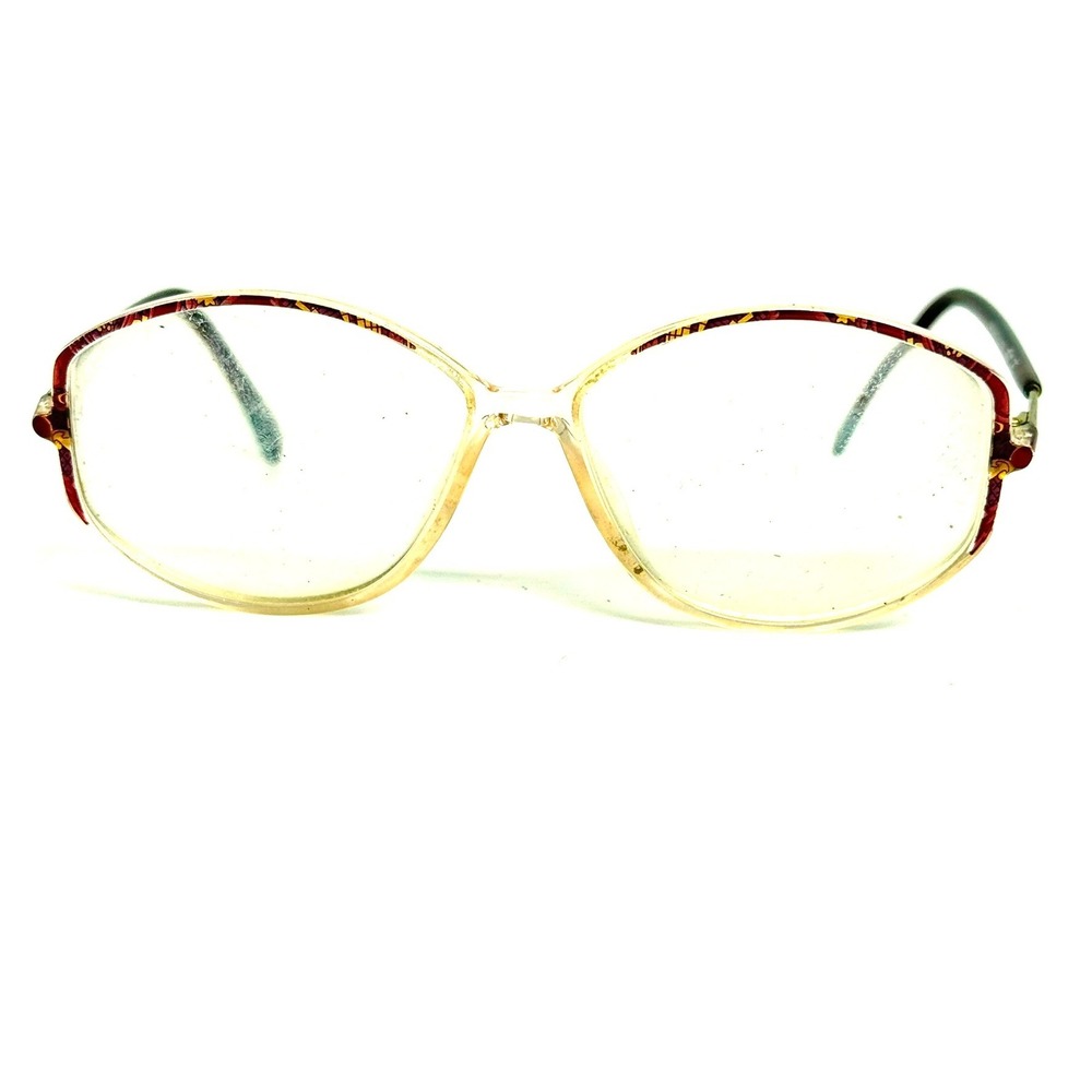 Silhouette SPX M 1861 Eyeglasses Clear Red Marbled Oval Frames Austria 52-12
